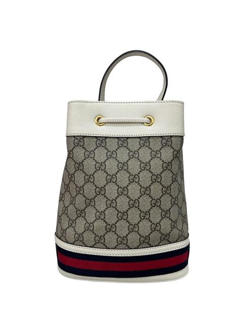 Gucci Secchiello GG Supreme Bianco For Sale at 1stDibs.